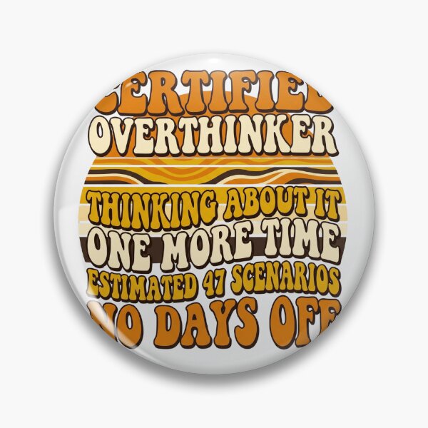 Item preview, Certified Overthinker Retro Sunset Funny Introvert Humor Shirt designed and sold by Egyptian king ⭐⭐⭐⭐⭐.