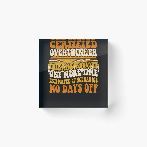 Item preview, Certified Overthinker Retro Sunset Funny Introvert Humor Shirt designed and sold by Egyptian king ⭐⭐⭐⭐⭐.