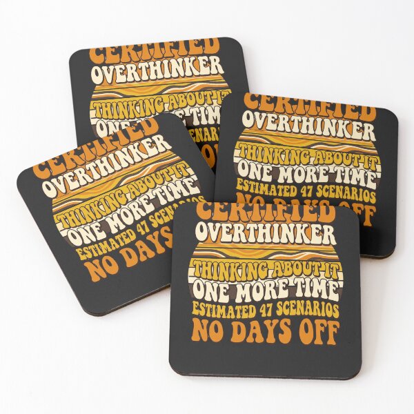 Item preview, Certified Overthinker Retro Sunset Funny Introvert Humor Shirt designed and sold by Egyptian king ⭐⭐⭐⭐⭐.