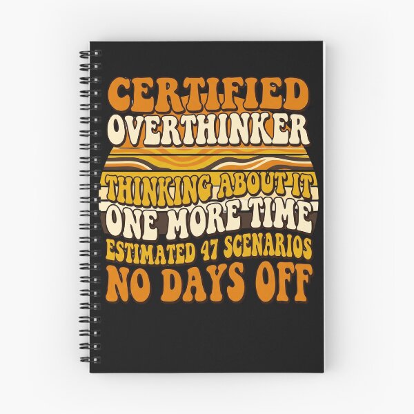 Item preview, Certified Overthinker Retro Sunset Funny Introvert Humor Shirt designed and sold by Egyptian king ⭐⭐⭐⭐⭐.