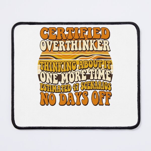 Item preview, Certified Overthinker Retro Sunset Funny Introvert Humor Shirt designed and sold by Egyptian king ⭐⭐⭐⭐⭐.