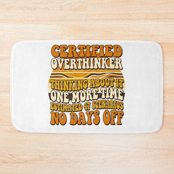 Item preview, Certified Overthinker Retro Sunset Funny Introvert Humor Shirt designed and sold by Egyptian king ⭐⭐⭐⭐⭐.