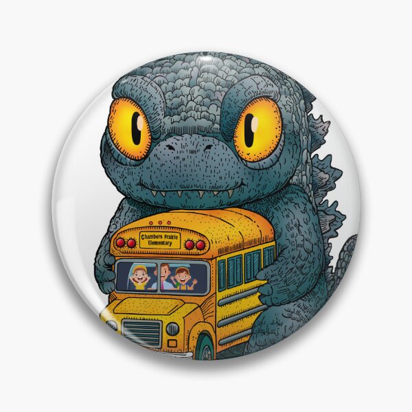 Item preview, Baby Godzilla with School Bus designed and sold by SquishyKitkat.