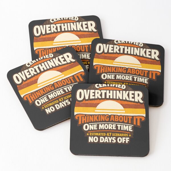 Item preview, Certified Overthinker Retro Sunset Funny Introvert Humor Shirt designed and sold by Egyptian king ⭐⭐⭐⭐⭐.