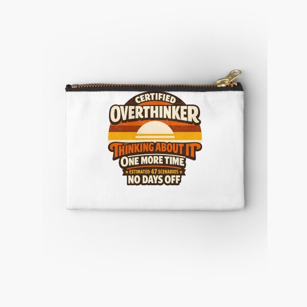 Item preview, Certified Overthinker Retro Sunset Funny Introvert Humor Shirt designed and sold by Egyptian king ⭐⭐⭐⭐⭐.