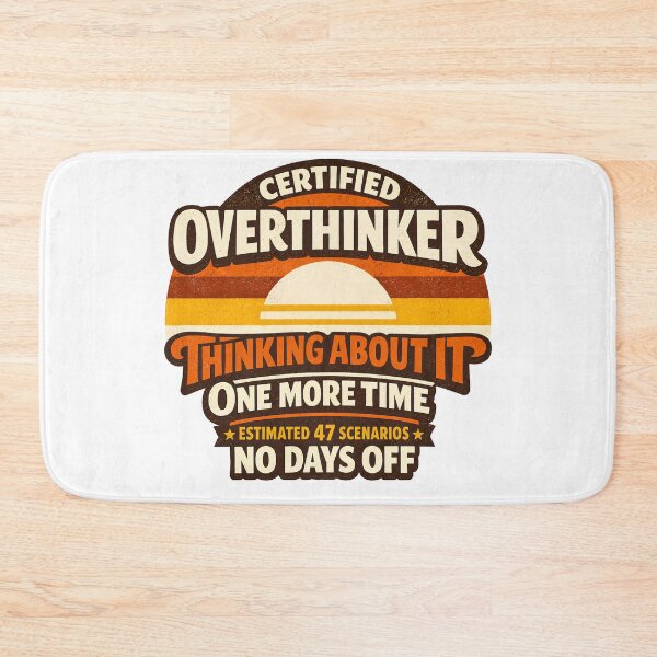 Item preview, Certified Overthinker Retro Sunset Funny Introvert Humor Shirt designed and sold by Egyptian king ⭐⭐⭐⭐⭐.