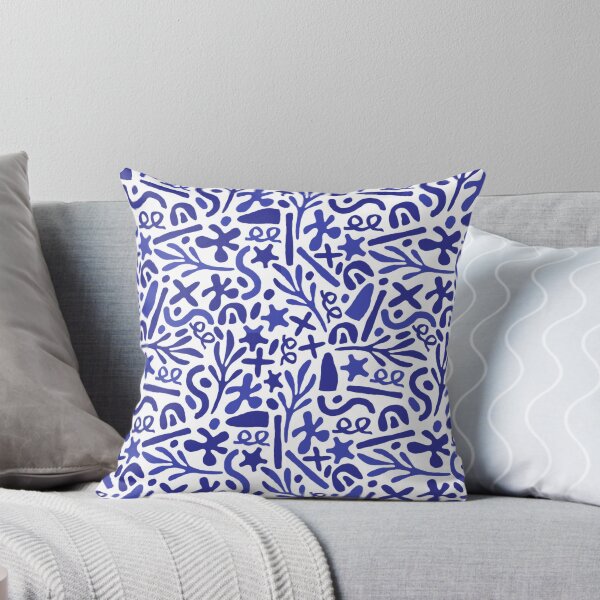 Item preview, Quirky Blue Abstract Shapes designed and sold by ScorpioSunStudio.