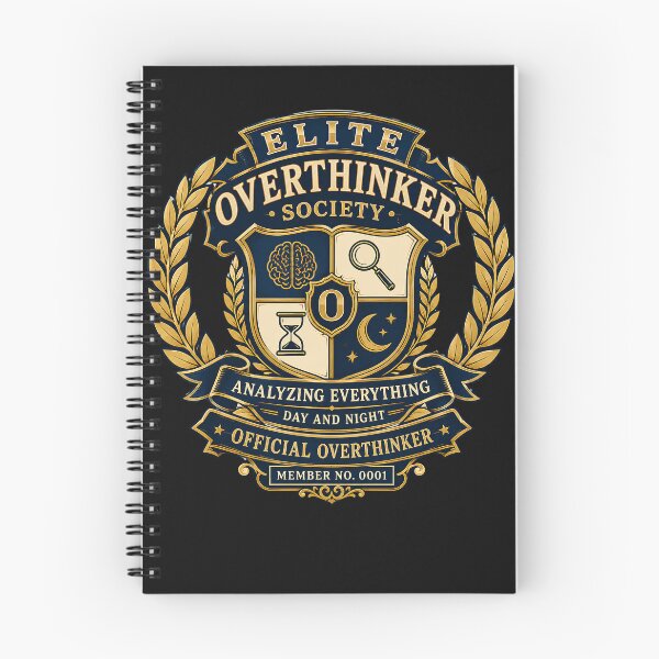 Item preview, Elite Overthinker Society Vintage University Style Humor T-Shirt designed and sold by Egyptian king ⭐⭐⭐⭐⭐.