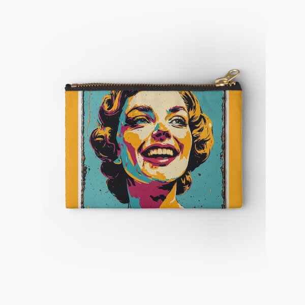 Item preview, Retro Smile - Vintage Pop Art Woman Portrait Print designed and sold by MdfkSyndicate.