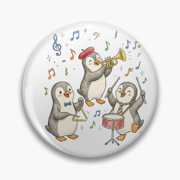 Item preview, Cute Penguins Music Concert - Little Animal Band designed and sold by TaiwanMemory.