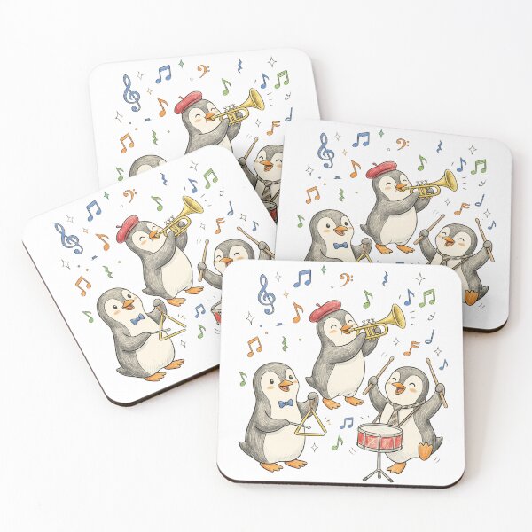 Item preview, Cute Penguins Music Concert - Little Animal Band designed and sold by TaiwanMemory.