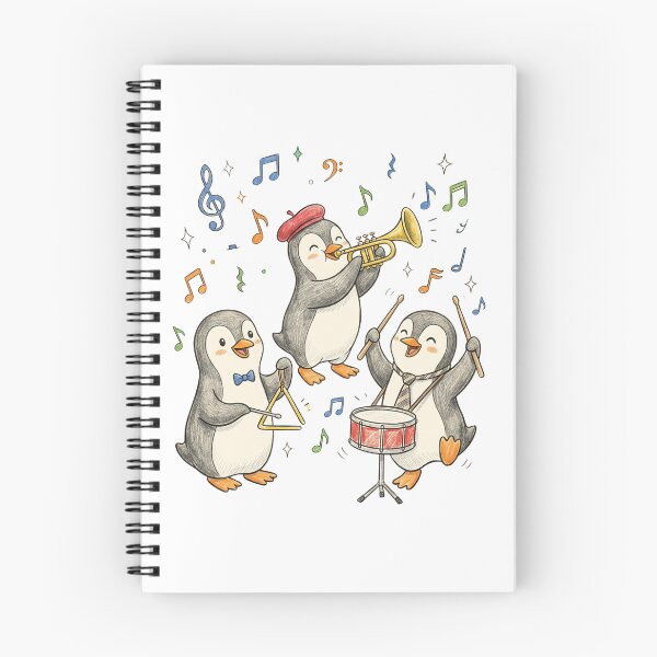 Item preview, Cute Penguins Music Concert - Little Animal Band designed and sold by TaiwanMemory.