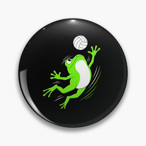 Item preview, Cute Volleyball Frog Funny Sports Amphibian Cartoon Design designed and sold by MiALopezArt.