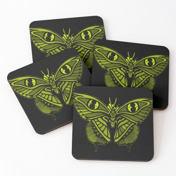 Item preview, Neo Traditional Tattoo yellow Darkwork Moth designed and sold by Ideniquo.