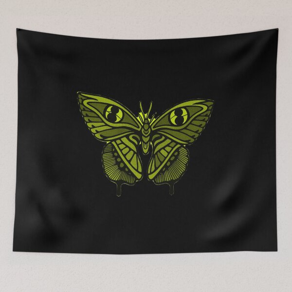 Item preview, Neo Traditional Tattoo yellow Darkwork Moth designed and sold by Ideniquo.
