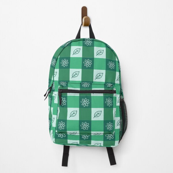 Item preview, Green Floral Checkerboard Seamless Pattern designed and sold by Happy Little Repeats.