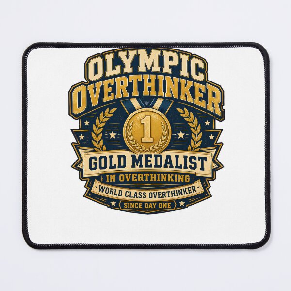 Item preview, Olympic Overthinker Funny Championship Humor Graphic Tee designed and sold by Egyptian king ⭐⭐⭐⭐⭐.