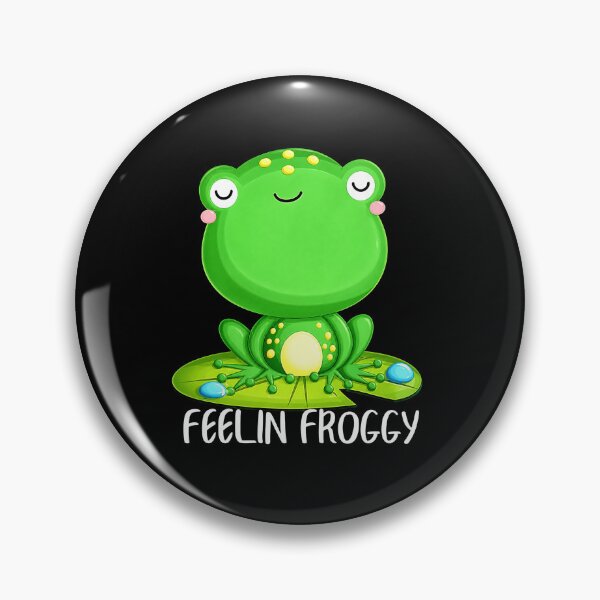 Item preview, Feelin Froggy Cute Kawaii Frog Meme Cartoon Design designed and sold by MiALopezArt.