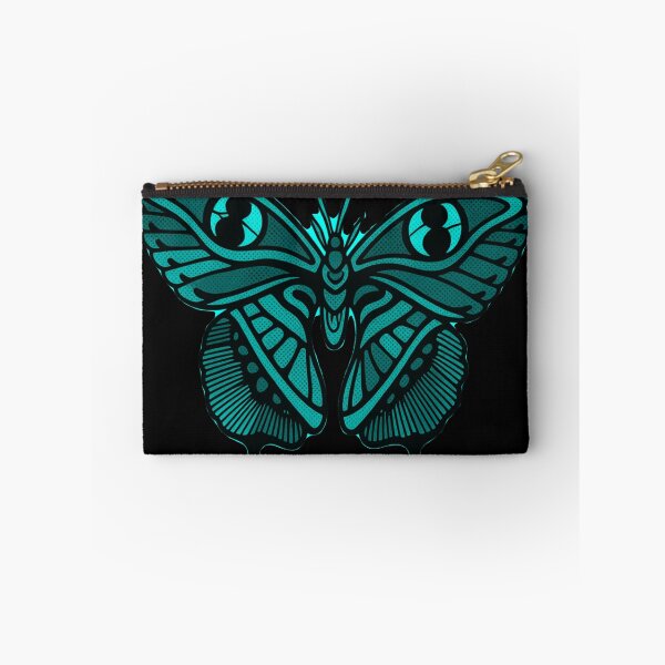 Item preview, Neo Traditional Tattoo Turquoise Darkwork Moth designed and sold by Ideniquo.