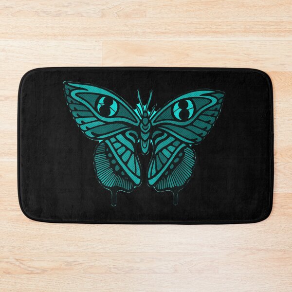 Item preview, Neo Traditional Tattoo Turquoise Darkwork Moth designed and sold by Ideniquo.