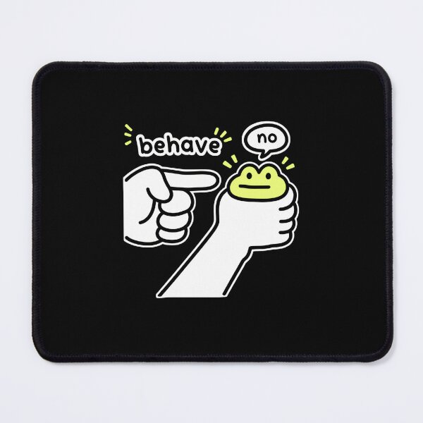 Item preview, Behave No Funny Frog Reaction Meme Minimal Cartoon Design designed and sold by MiALopezArt.