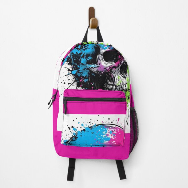 Item preview, Skull Splash - Neon Grunge Paint Art Print designed and sold by MdfkSyndicate.