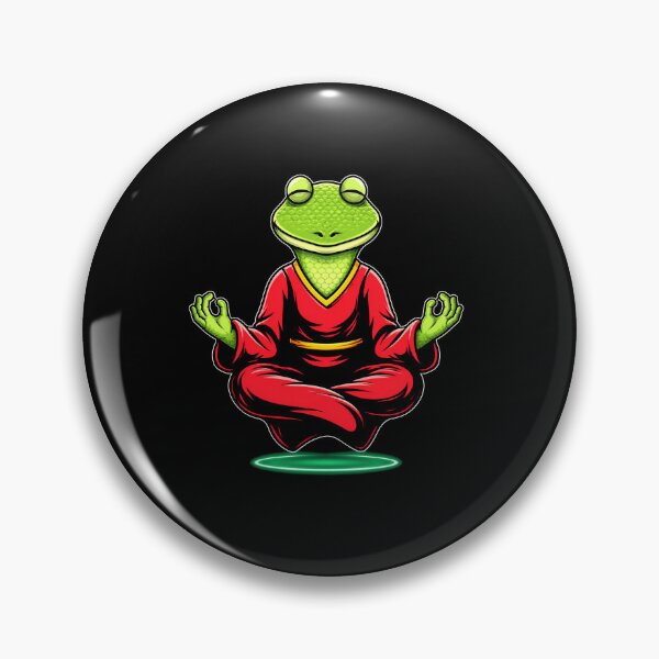 Item preview, Meditating Zen Frog Calm Yoga Spiritual Cartoon Design designed and sold by MiALopezArt.