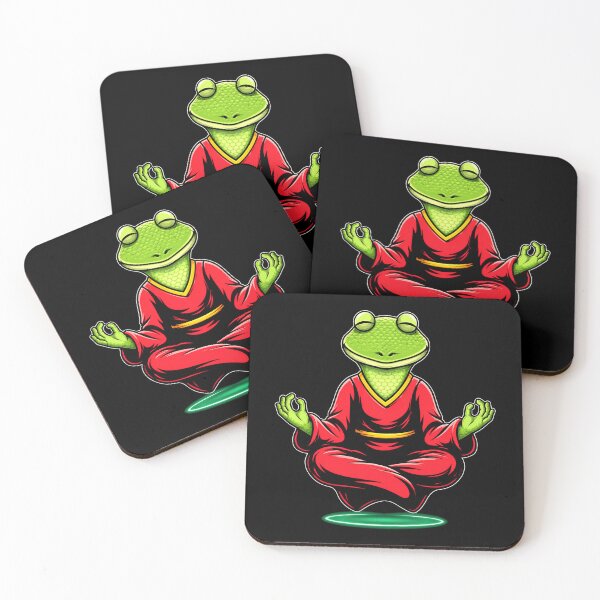 Item preview, Meditating Zen Frog Calm Yoga Spiritual Cartoon Design designed and sold by MiALopezArt.