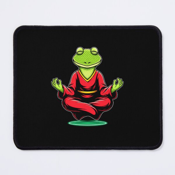 Item preview, Meditating Zen Frog Calm Yoga Spiritual Cartoon Design designed and sold by MiALopezArt.