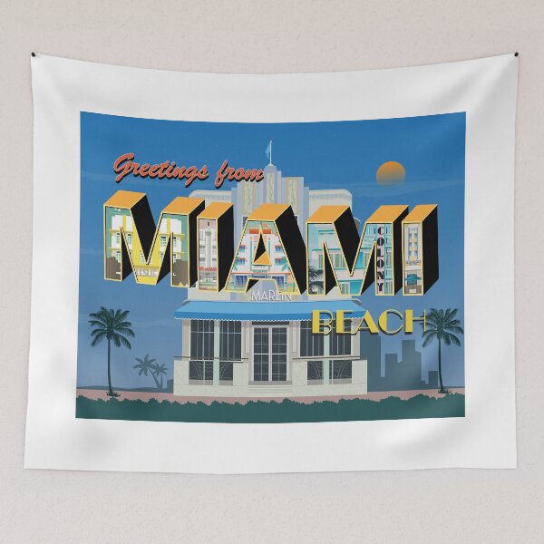 Item preview, Greetings From Miami  designed and sold by alicemwolf.