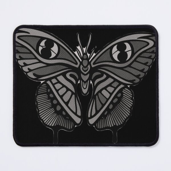 Item preview, Neo Traditional Tattoo Gray Darkwork Moth designed and sold by Ideniquo.