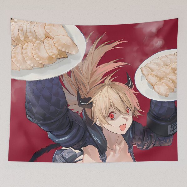 Item preview, Nikaido Dorohedoro Dumpling Delivery With Red Background Charm designed and sold by PMartistStudio.