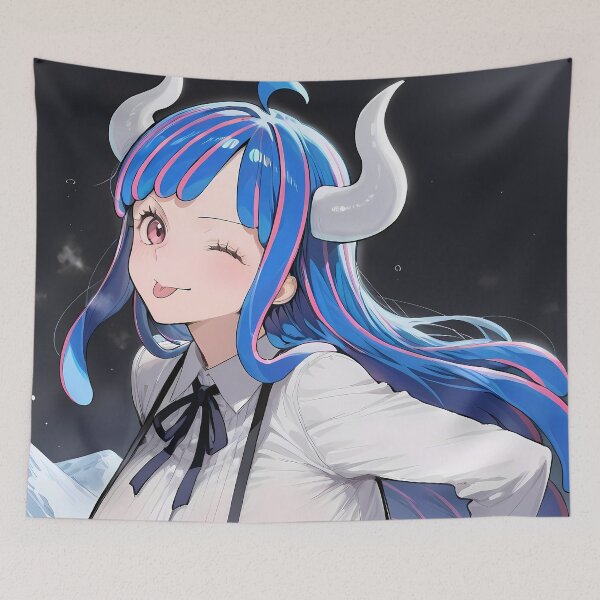 Item preview, Ulti One Piece Snowy Mountain Wink With Blue Hair designed and sold by PMartistStudio.