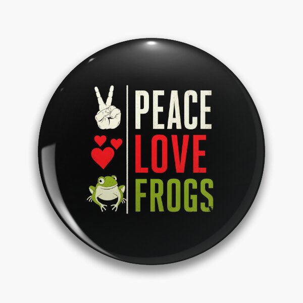 Item preview, Peace Love Frogs Cute Retro Frog Lover Hippie Design designed and sold by MiALopezArt.