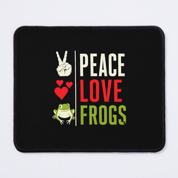 Item preview, Peace Love Frogs Cute Retro Frog Lover Hippie Design designed and sold by MiALopezArt.