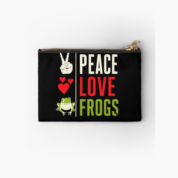Item preview, Peace Love Frogs Cute Retro Frog Lover Hippie Design designed and sold by MiALopezArt.