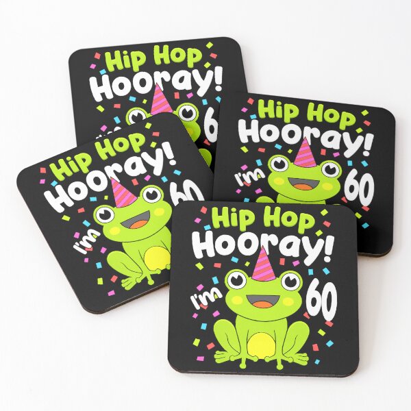 Item preview, Hip Hop Hooray I’m 60 Cute Frog 60th Birthday Design designed and sold by MiALopezArt.