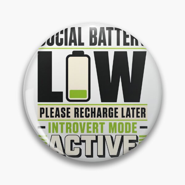 Item preview, Social Battery Low Funny Introvert Humor Minimalist T-Shirt designed and sold by Egyptian king ⭐⭐⭐⭐⭐.
