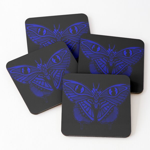 Item preview, Neo Traditional Tattoo Blue Darkwork Moth designed and sold by Ideniquo.