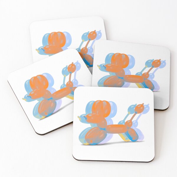 Item preview, Glossy Orange and Blue Balloon Dog Trio designed and sold by shaescreations1.