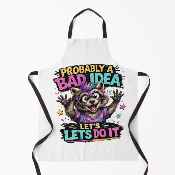 Item preview, Probably A Bad Idea Let's Do It Funny Raccoon Design designed and sold by HippyRikky.