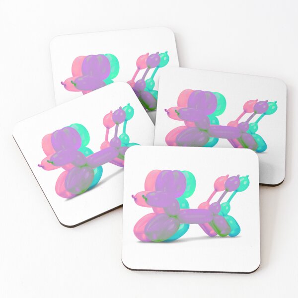 Item preview, Colorful Glossy Neon Balloon Dog Trio designed and sold by shaescreations1.