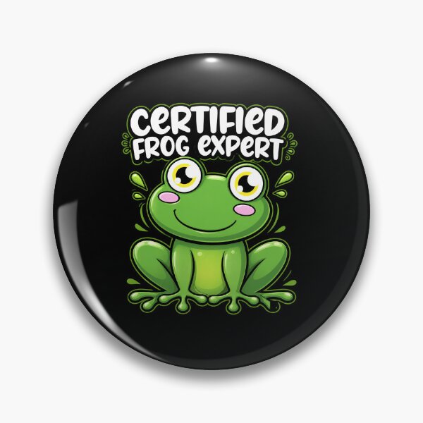 Item preview, Certified Frog Expert Cute Funny Frog Lover Cartoon Design designed and sold by MiALopezArt.
