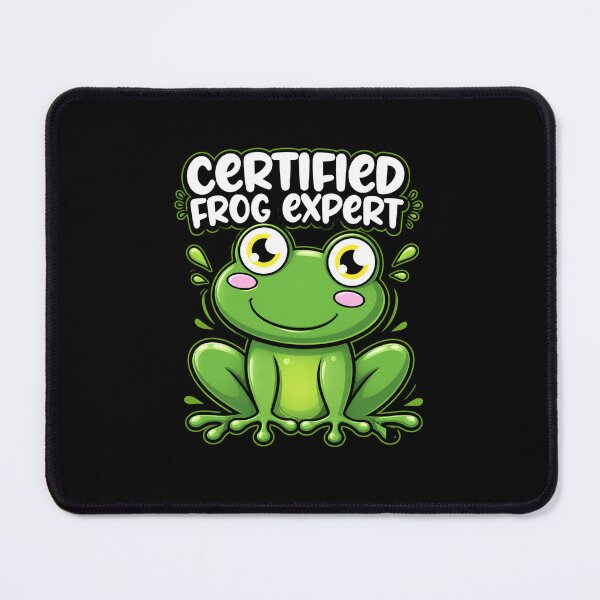 Item preview, Certified Frog Expert Cute Funny Frog Lover Cartoon Design designed and sold by MiALopezArt.