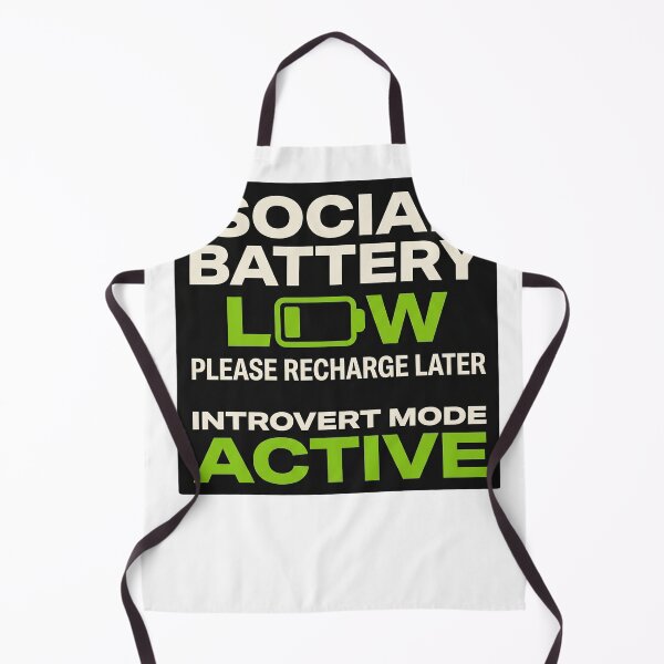 Item preview, Social Battery Low Funny Introvert Humor Minimalist T-Shirt designed and sold by Egyptian king ⭐⭐⭐⭐⭐.