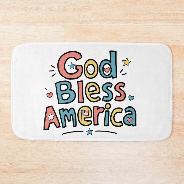 Item preview, God Bless America Cute Patriotic Christian Graphic designed and sold by OHSHALOM.