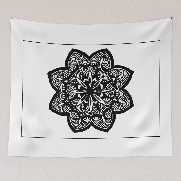 Item preview, Horizontal Mehndi Design Black and White Greeting Card designed and sold by Mimsartprojects.