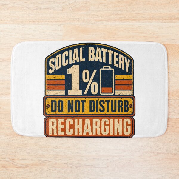 Item preview, Social Battery 1 Percent Funny Introvert Retro T-Shirt designed and sold by Egyptian king ⭐⭐⭐⭐⭐.