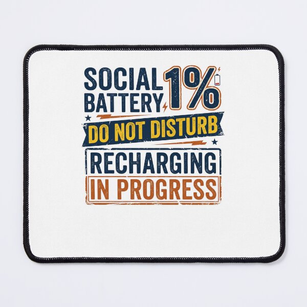 Item preview, Social Battery 1 Percent Funny Introvert Retro T-Shirt designed and sold by Egyptian king ⭐⭐⭐⭐⭐.