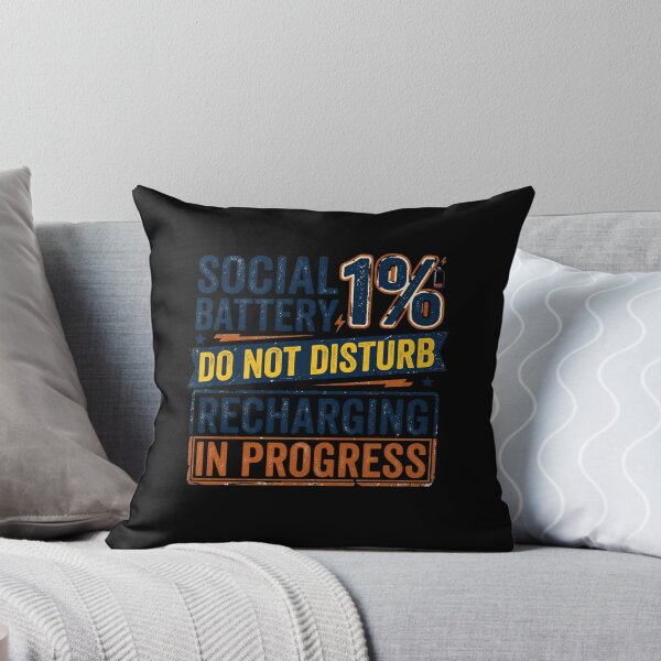 Item preview,  Social Battery 1 Percent Funny Introvert Retro T-Shirt designed and sold by Egyptian king ⭐⭐⭐⭐⭐.